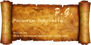 Pecsenye Gabriella névjegykártya