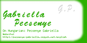 gabriella pecsenye business card